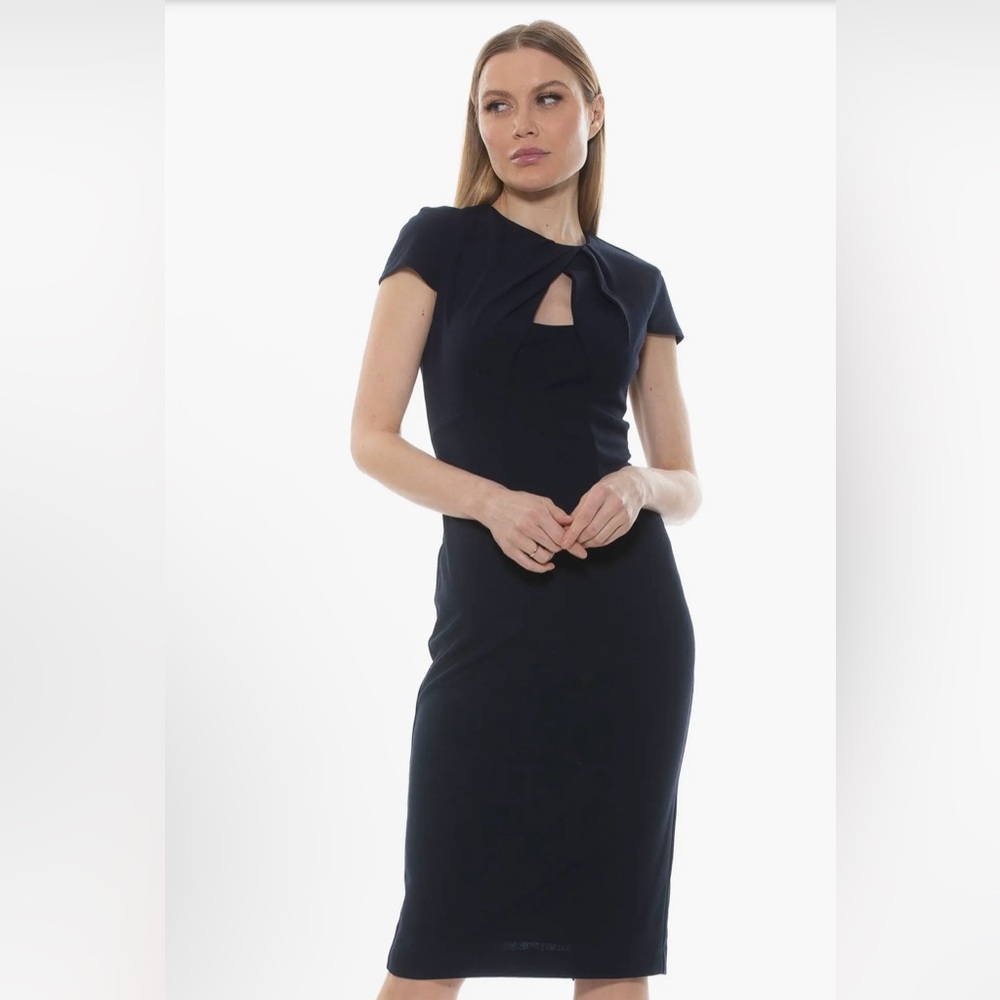Alexia Admor Elegant Black Midi Dress